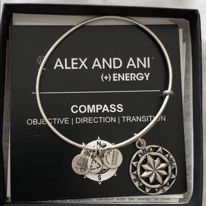 Alex and Ani silver compass bracelet